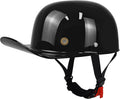 Adult Unisex Black Half Motorcycle Helmet for Safe Riding
