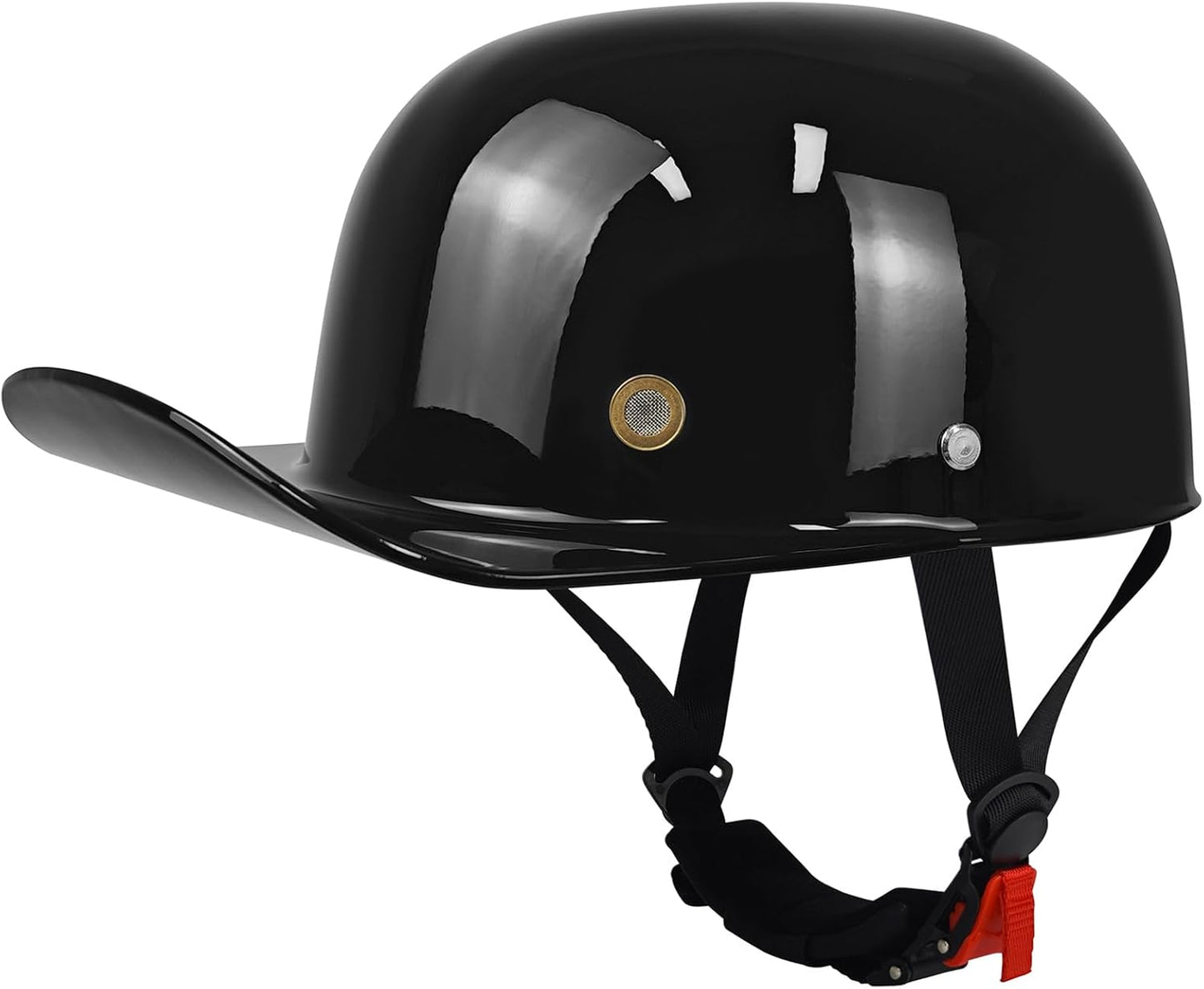 Adult Unisex Black Half Motorcycle Helmet for Safe Riding