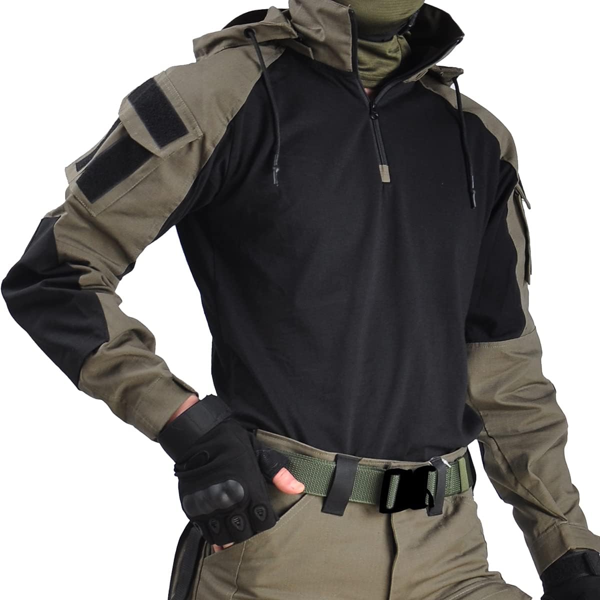 HANWILD Tactical Shirt: Long Sleeve with Elbow Pads for Combat