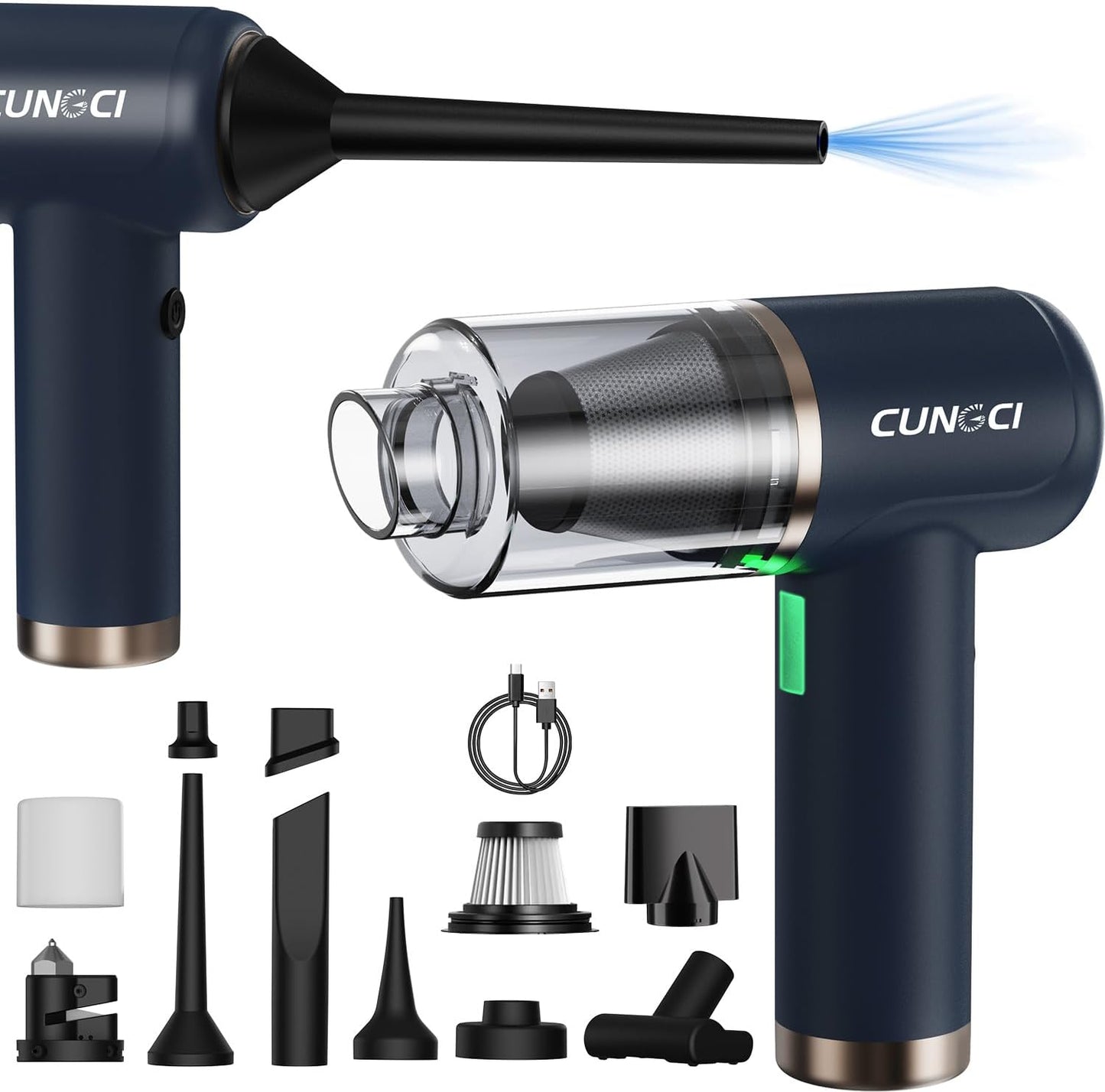 Car Vacuum Handheld Vacuum Portable Cordless 18000Pa 5 in 1
