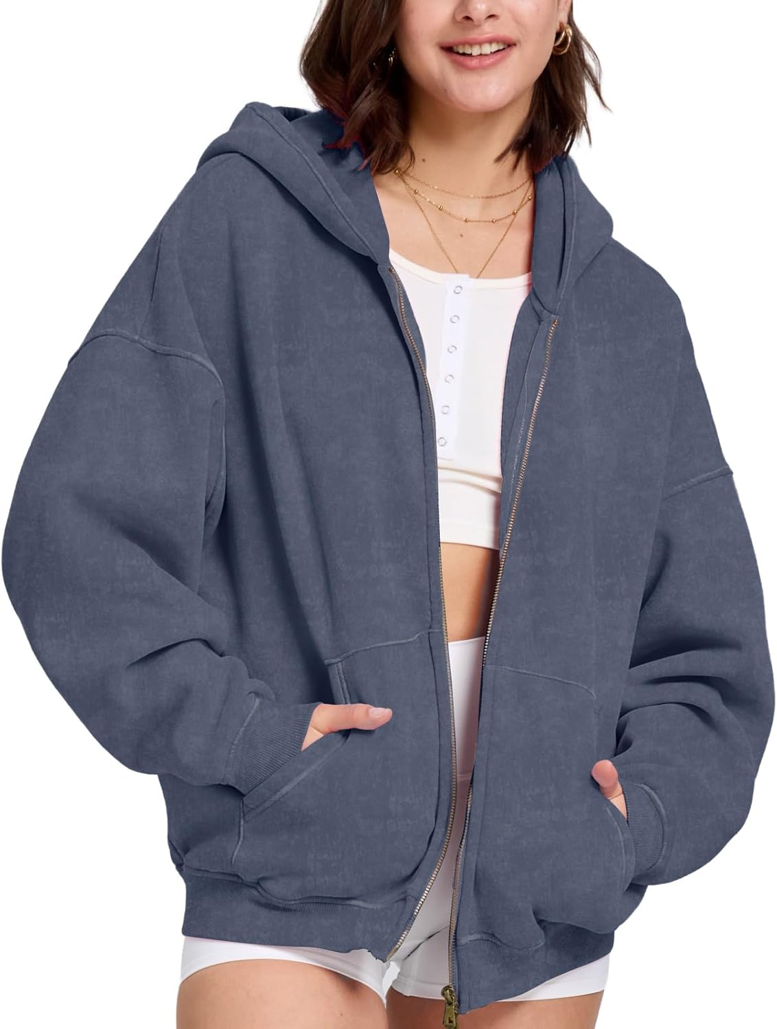 Oversized Acid Wash Hoodie for Unisex Comfort and Style