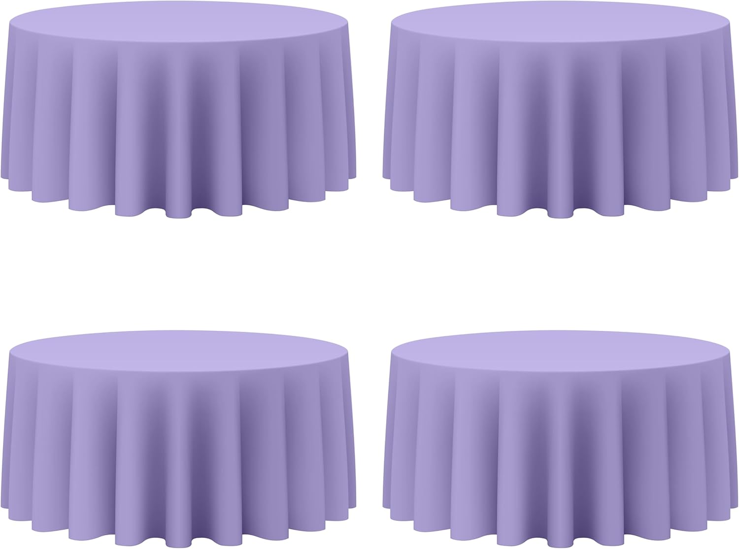 Lavender Round Tablecloths 132 Inch for Elegant Events and Parties