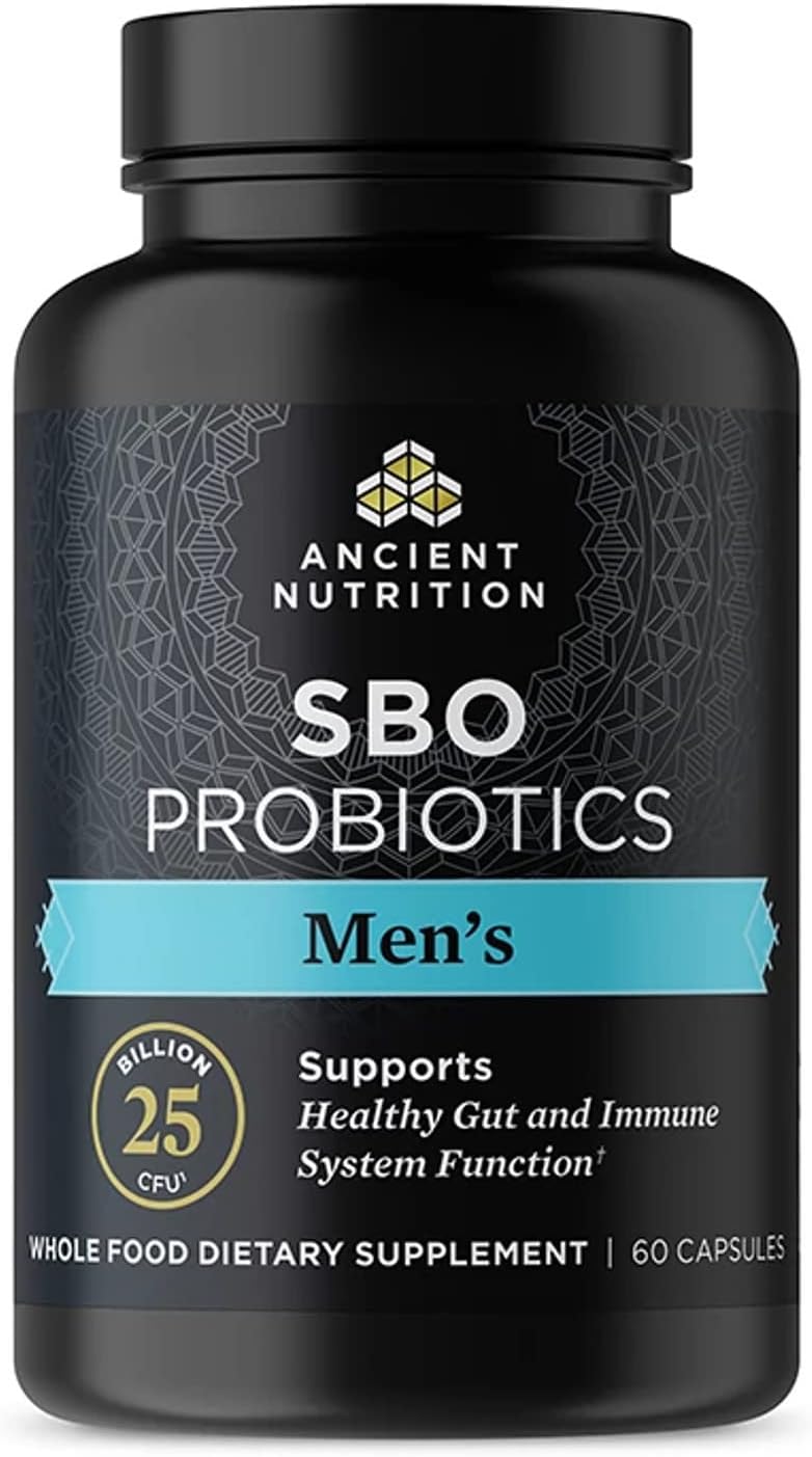 Ancient Nutrition Probiotics for Men - 60 Ct for Gut Health