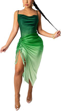 Stylish Spaghetti Strap Satin Dress for Women's Evening Gatherings