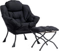 Lazy Chair with Foldable Ottoman - Comfy Lounge Armchair for Living