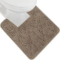Plush Absorbent Chenille Bath Rug for Square Toilet Base - Soft
