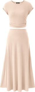 Two Piece Skirt Set Summer 2025 - Flattering Ribbed Knit (Style 1R2B)
