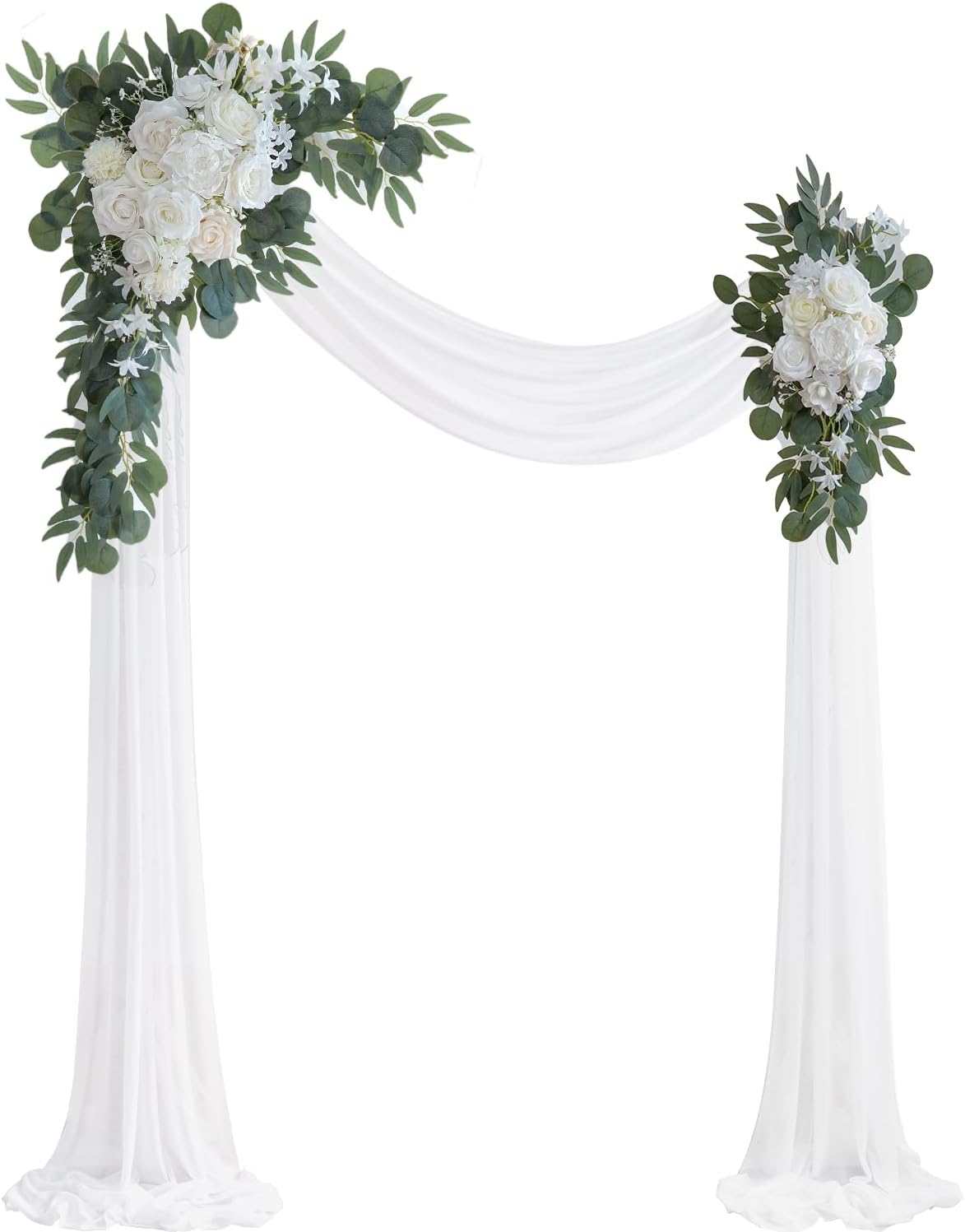 White Artificial Wedding Arch Flowers Kit for Stunning Decor