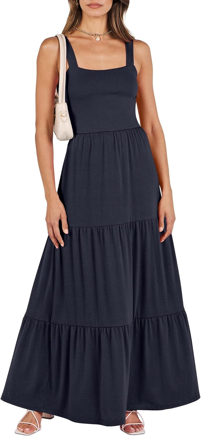 ANRABESS Women's Summer Casual Long Maxi Beach Vacation Dress