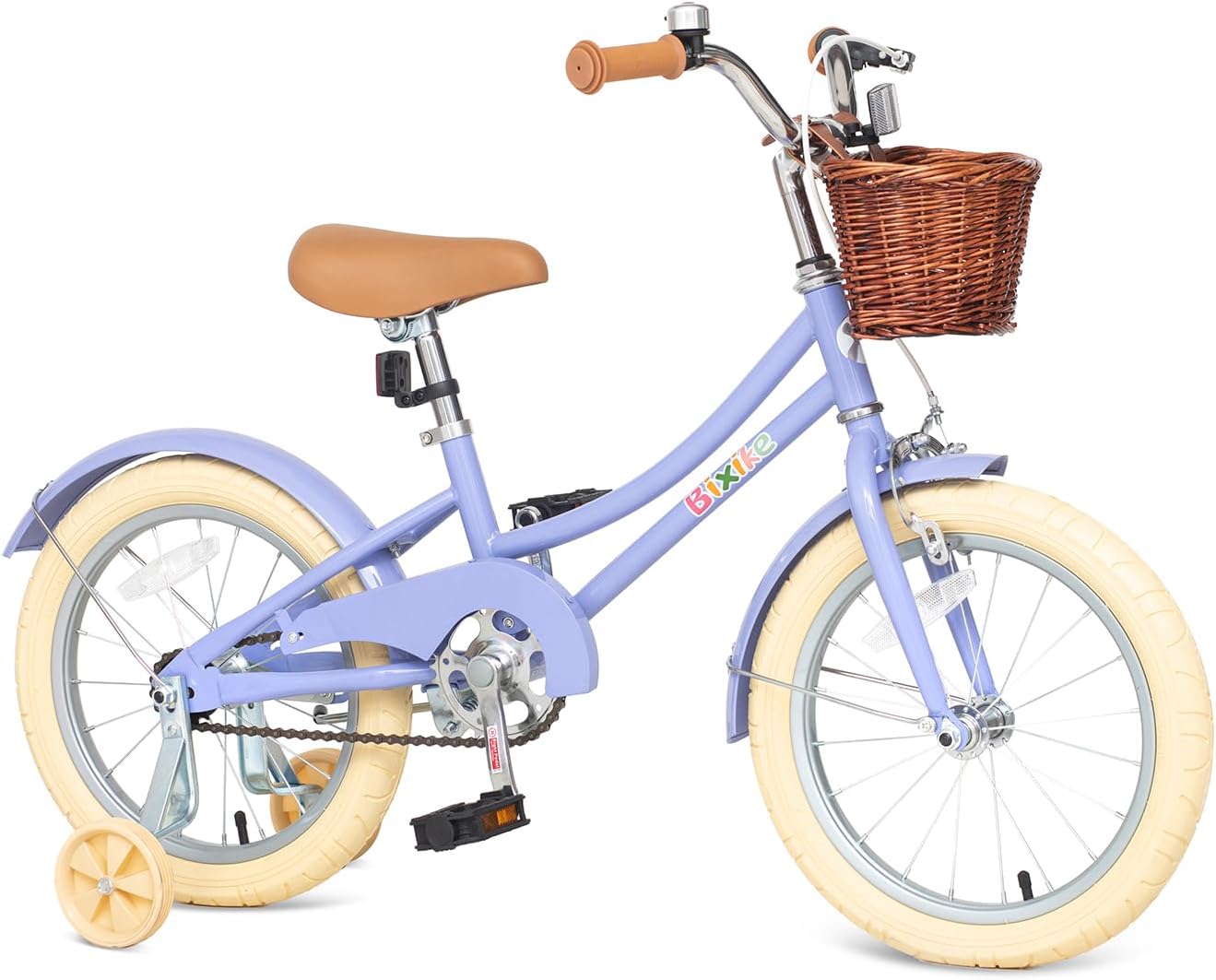 Retro Design Girls Bike with Basket and Coaster Brake for Kids