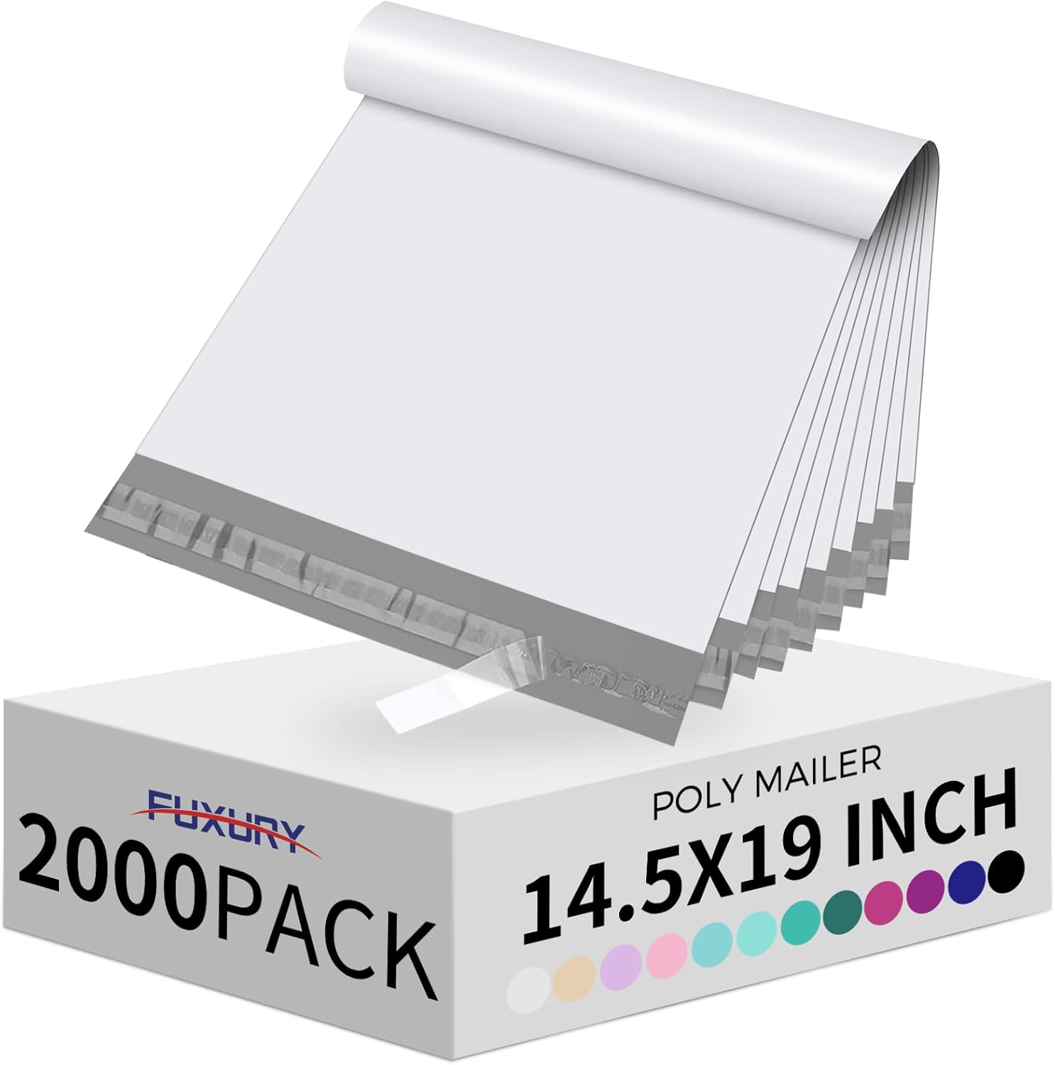Fuxury 2000 Pcs 14.5x19 Poly Mailers for Secure Shipping