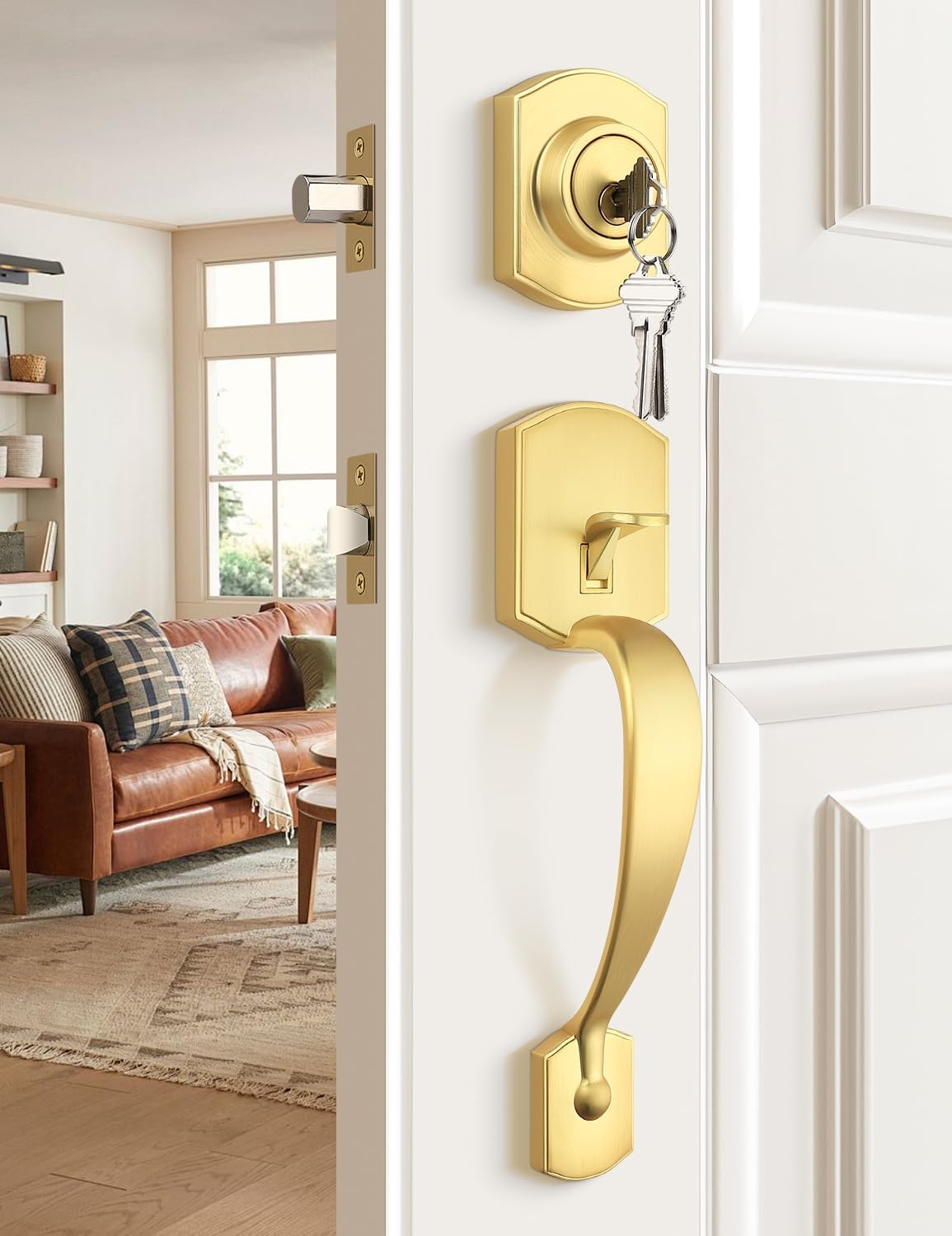 Camelot Brushed Gold Front Door Handle and Deadbolt Set Review