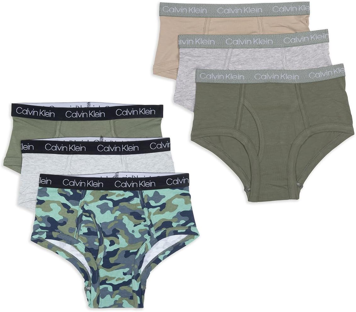Calvin Klein Boys' Modern Cotton Briefs 6-Pack for Comfort