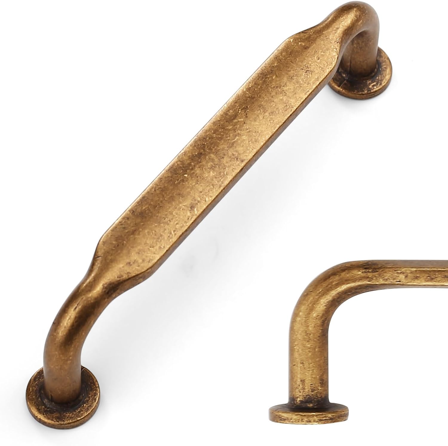 Antique Brass Cabinet Pulls 10 Pack for Kitchen and Furniture