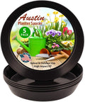 Saucers 8 Inch Plant Saucers Case of 100 - Durable Black Polypropylene
