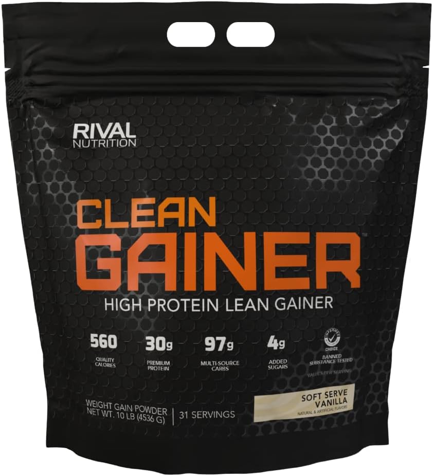 RIVAL NUTRITION Clean Gainer - Creamy Vanilla for Lean Gains