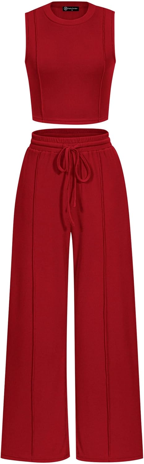 PRETTYGARDEN Women's Summer 2 Piece Loungewear Set for Comfort