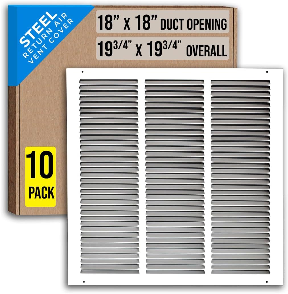 18x18 Steel Return Air Grille for Efficient Airflow and Aesthetics
