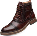 Mens Chelsea Boots Leather Chukka with Zipper - Comfortable Dress Boot
