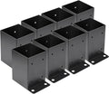 4 x 4 Post Base 8 PCS Deck Post Brackets - Heavy Duty Powder Coated