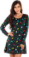 Tipsy Elves Women's Classic Christmas Dress - Comfortable, Flattering