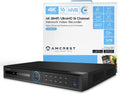 Amcrest 4K NV4216-EI 16CH AI NVR - Advanced 4K Recording