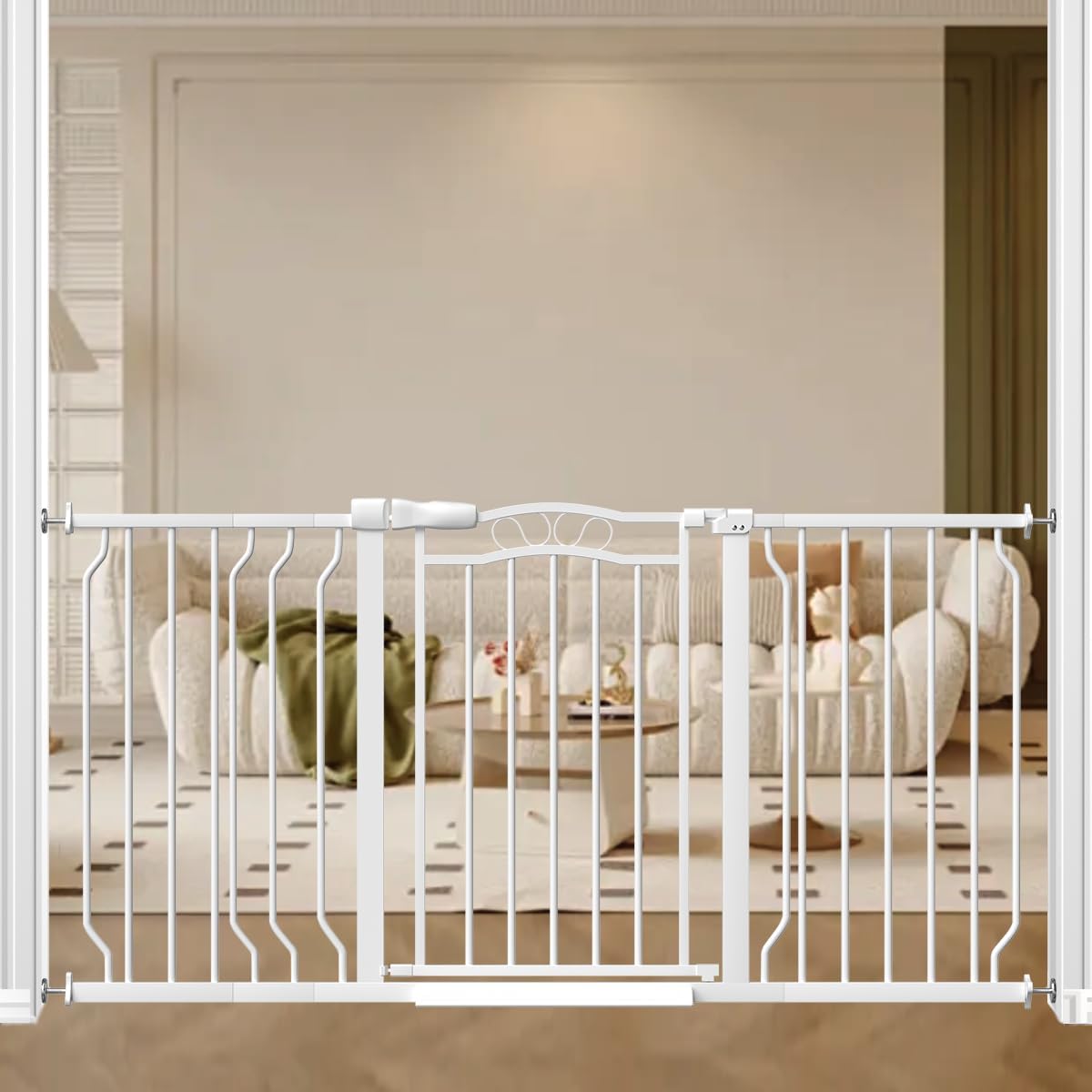 Extra Wide Baby Gate for Doorways No Drill - 53.1-62.2 in Safety