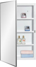 Plastic Medicine Mirror Cabinet for Bathroom - Recessed or Surface