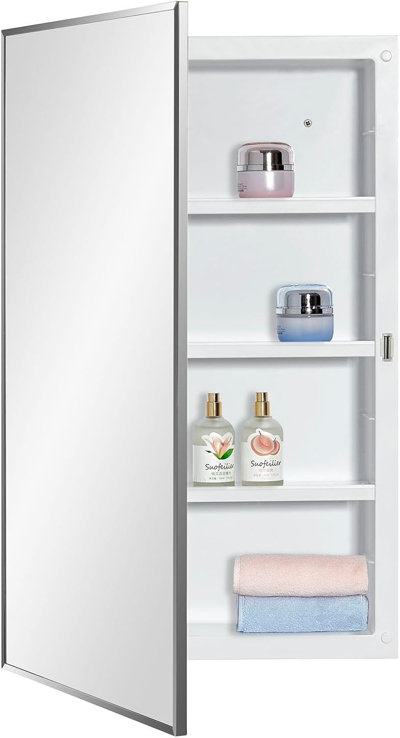 Plastic Medicine Mirror Cabinet for Stylish Bathroom Storage