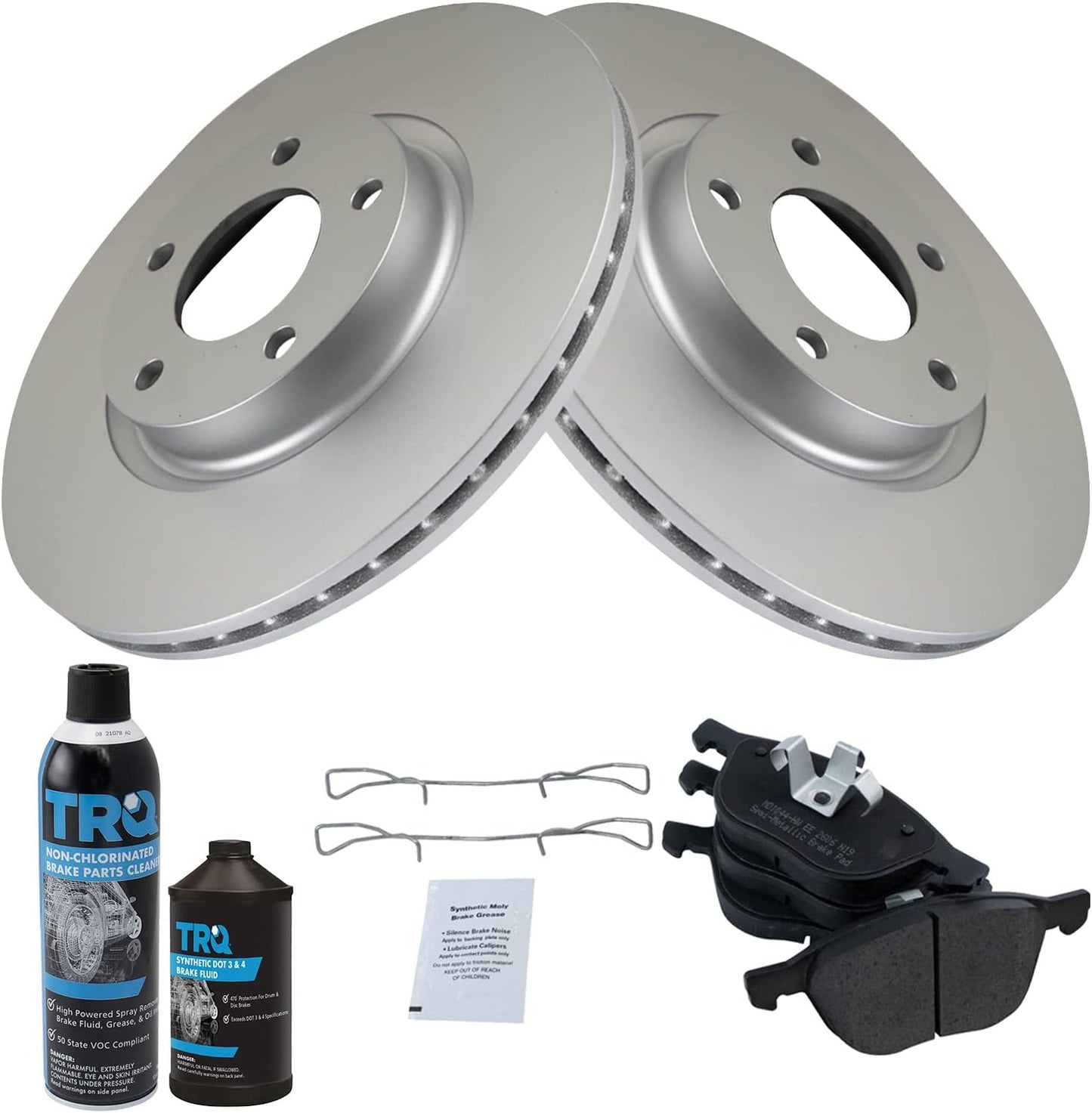 TRQ Front Brake Pad & Rotor Kit for 2004-2013 Mazda 3 & 5