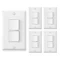 AIDA Double Paddle Rocker Light Switch, 15 Amp - Compact Control