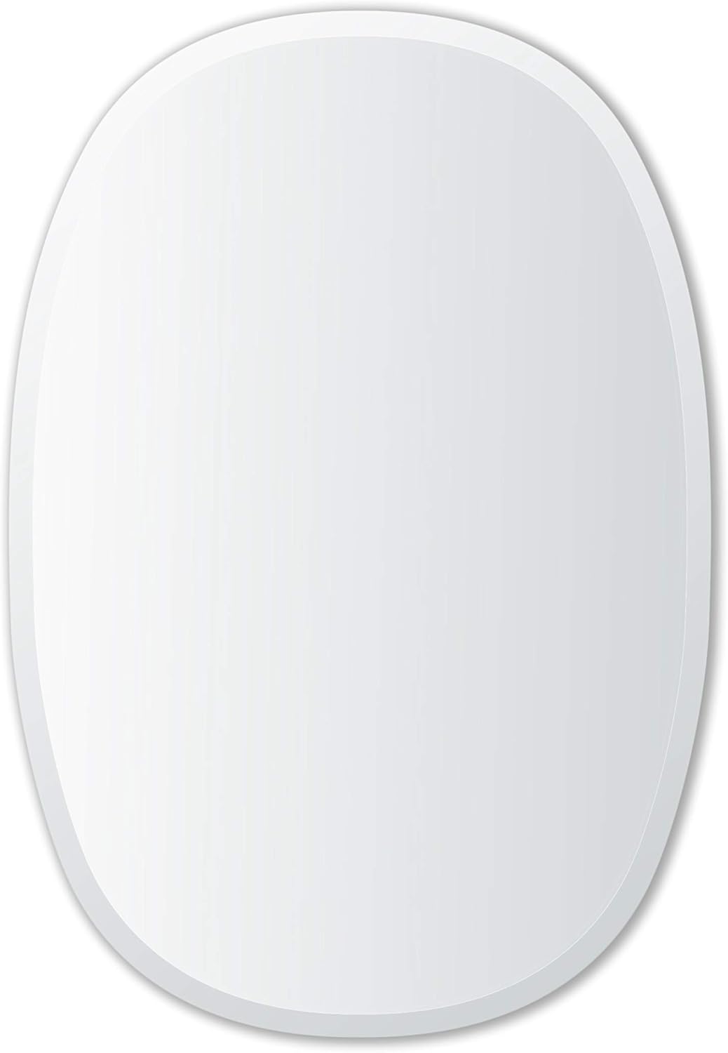 Frameless Oblong Oval Mirror by Better Bevel for Modern Spaces