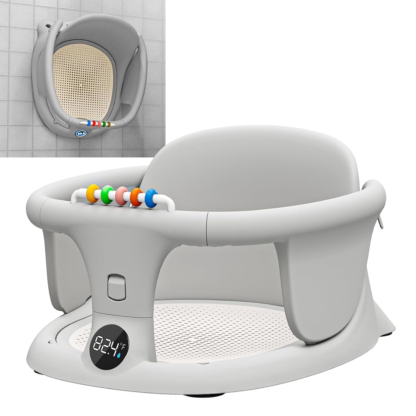 Baby Bath Seat for Infants - Portable Bathing Chair Essentials