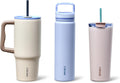 CAROTE Insulated Stainless Steel Water Bottles Set for Travel