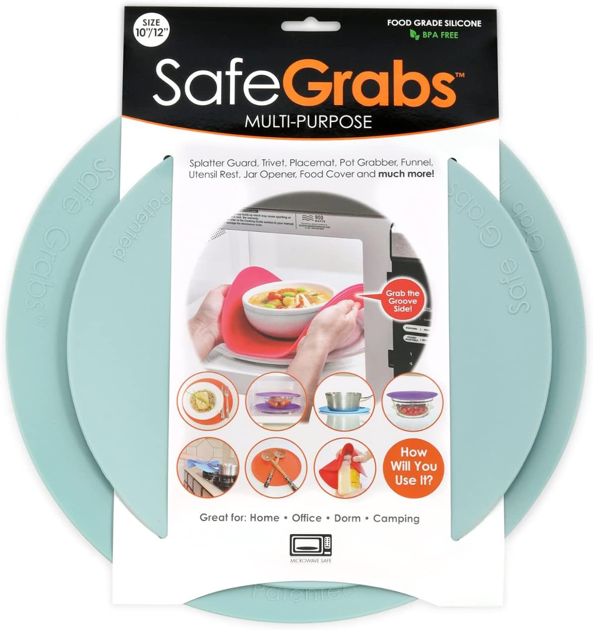 Shark Tank Favorite: Multi-Purpose Silicone Safe Grabs | BPA-Free, Heat Resistant | (Mist)