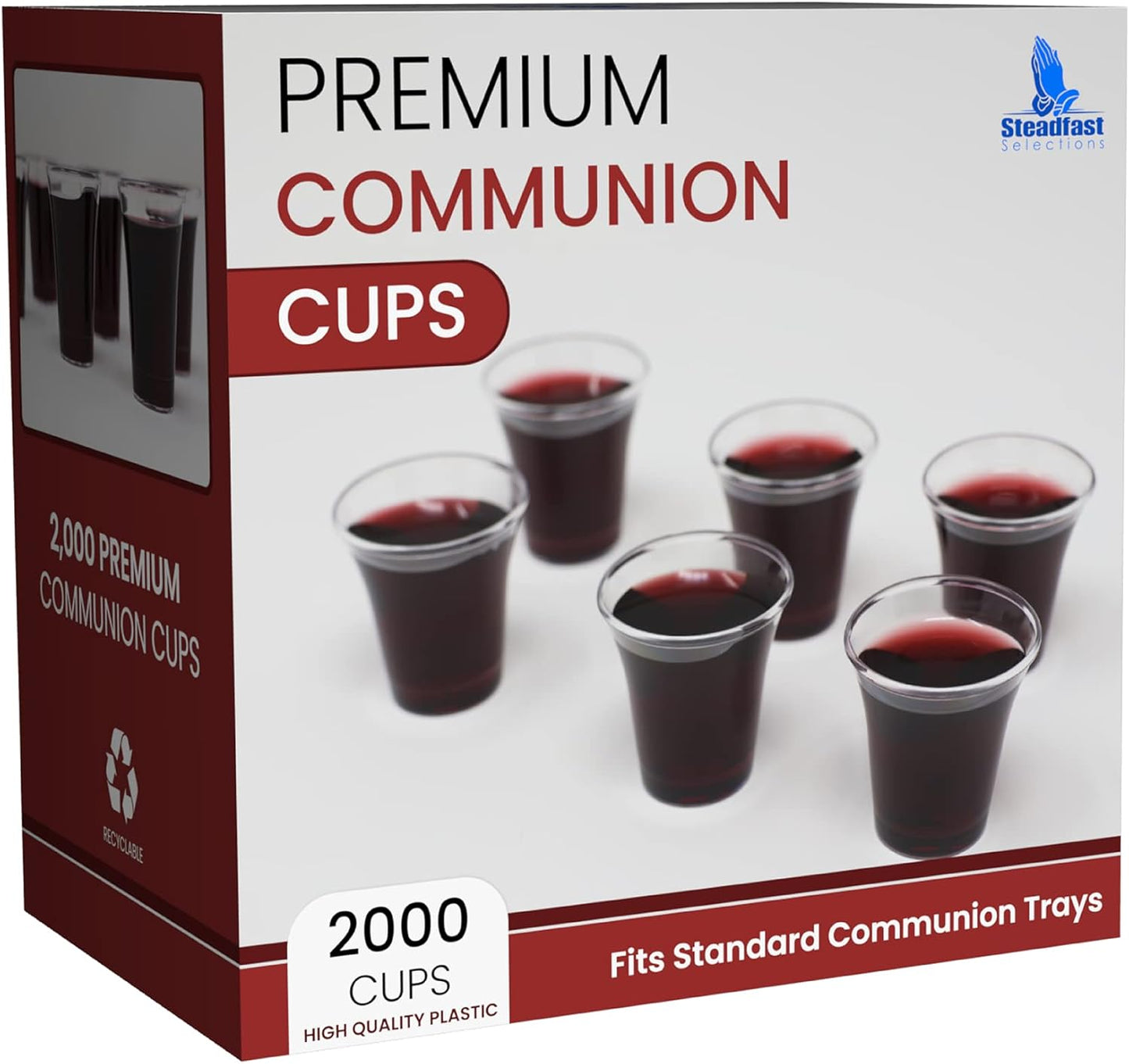 Bulk Premium 2000 Plastic Communion Cups for Church Services