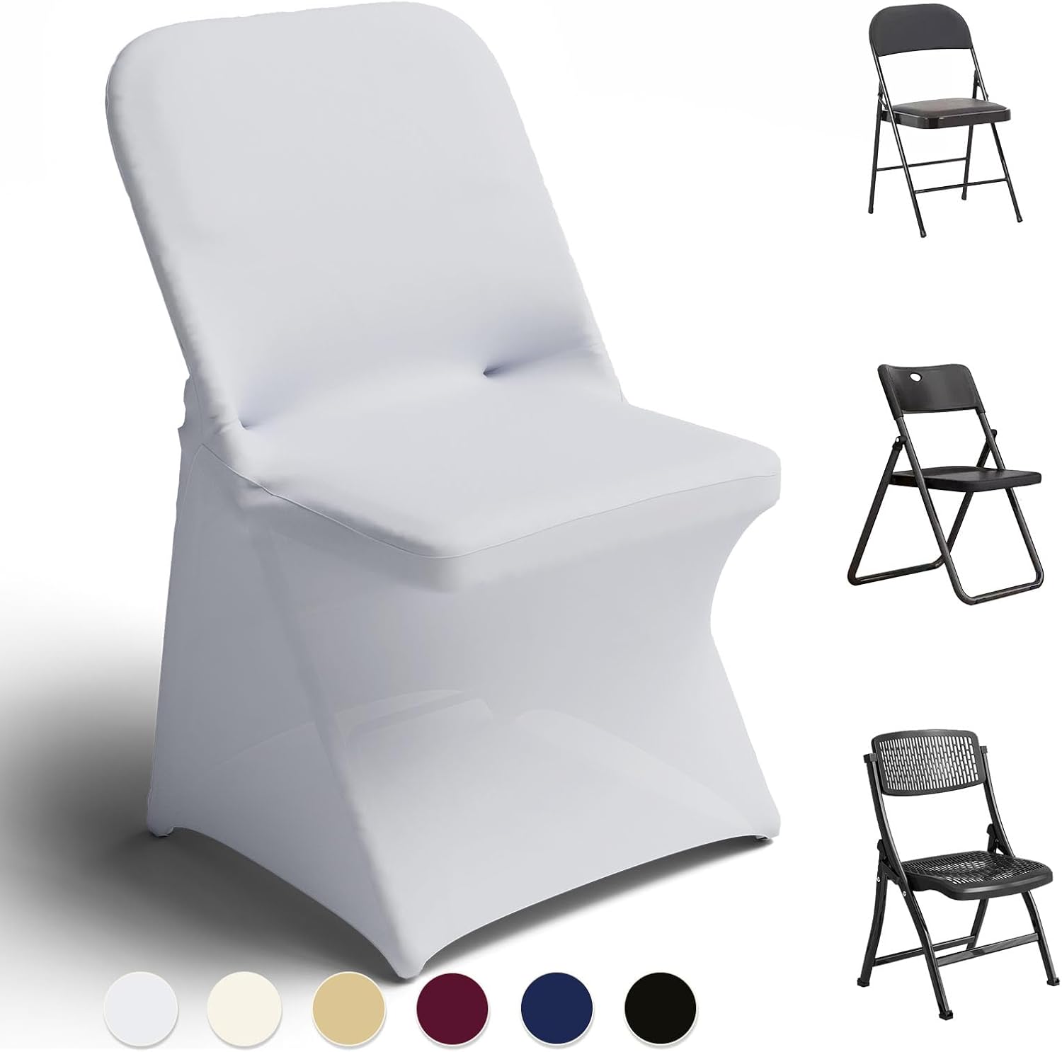 Trlyc Spandex Folding Chair Covers for Weddings and Events