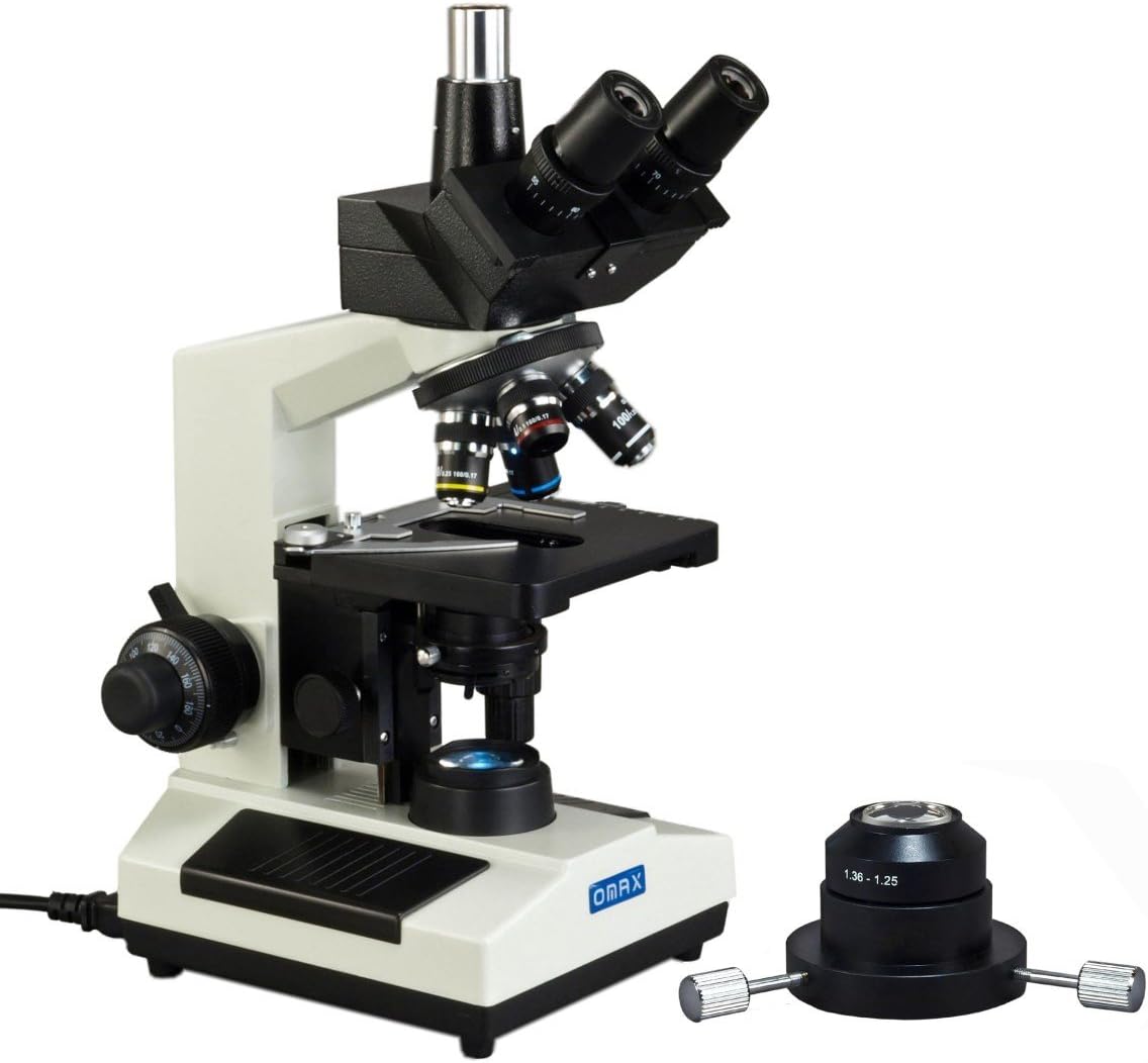 OMAX 40X-2500X Trinocular Compound Microscope with LED Light
