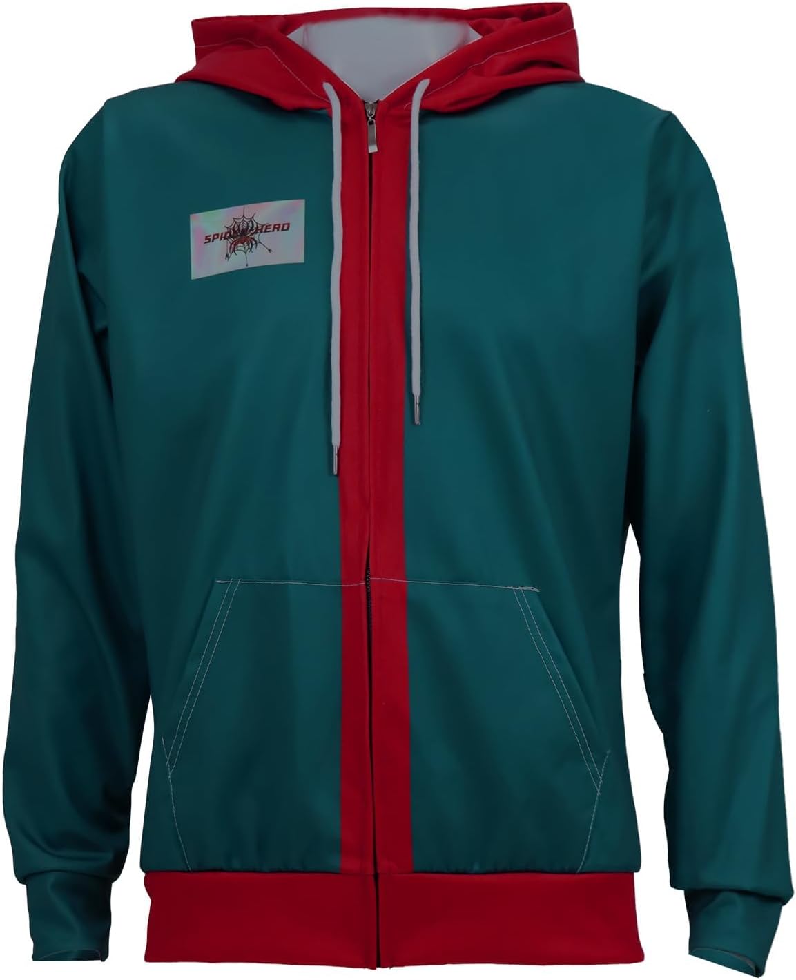 Spider Costume for Adults and Kids, Superhero Zip-Up Hoodie