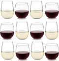 Libbey Stemless 12-Piece Wine Glass Party Set - Durable Everyday