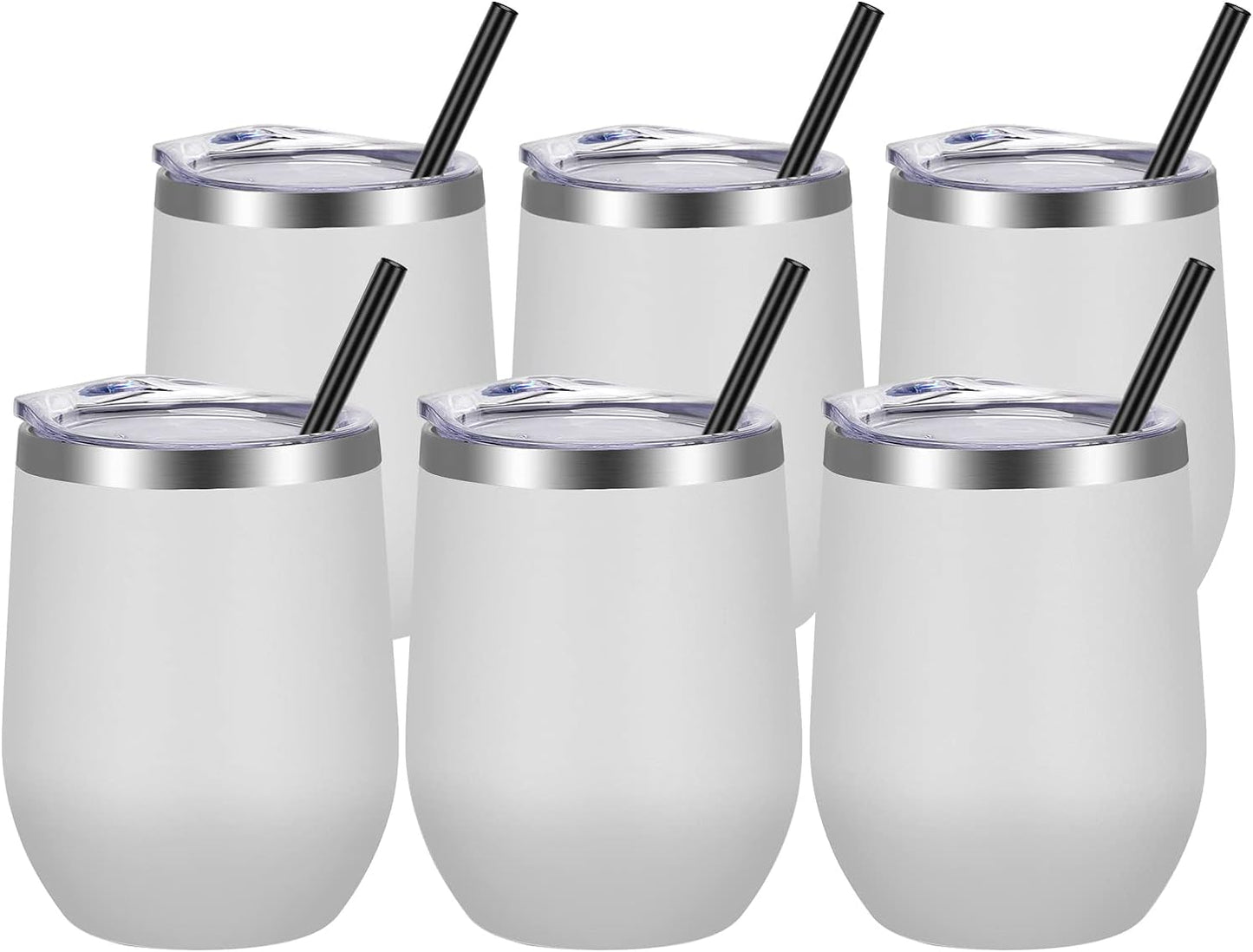 VEGOND Wine Tumblers Bulk 6 Pack for Stylish Drink Enjoyment