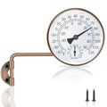 6 Inch Brass Outdoor Thermometer - Accurate Mechanical Gauge