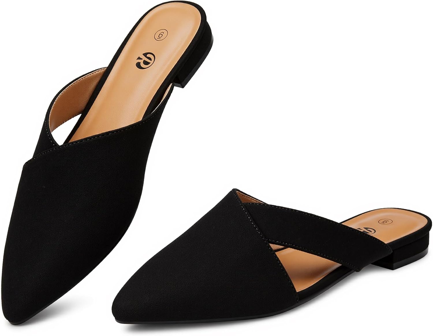 Rekayla Womens Mules Closed Pointed Toe Backless Loafer Shoes