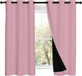100% Blackout Short Curtains 2 Panels 37in x 50in - Thermal Insulated