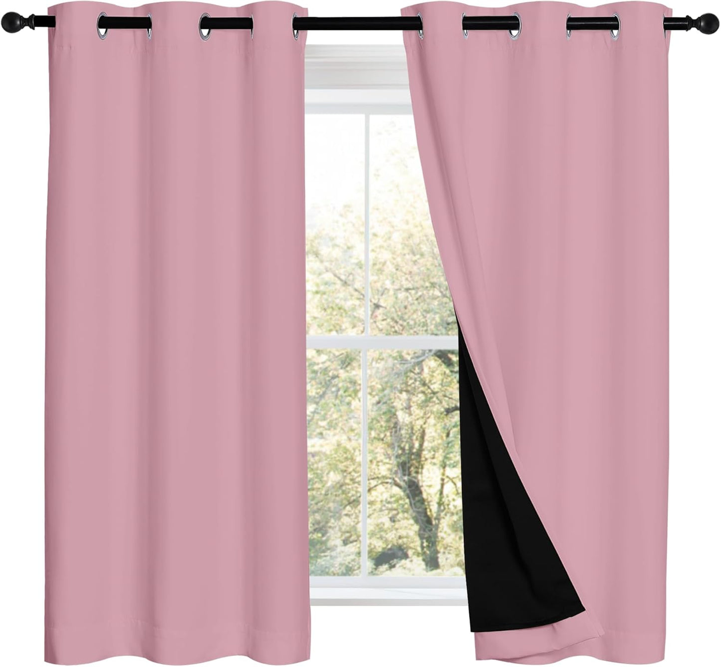 NICETOWN 100% Blackout Short Curtains for Total Light Control