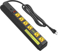 20 Amp Metal Power Strip 6 Outlet - Heavy Duty Workshop Protector