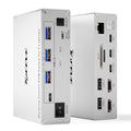 15-in-1 USB C Docking Station KVM Switch 2 Laptops 2 Monitors - Dual