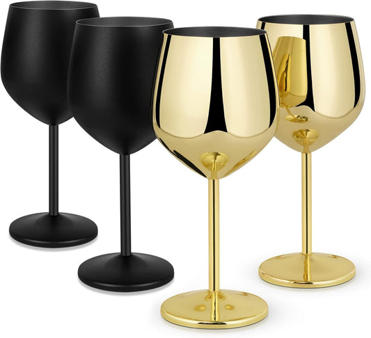Stainless Steel Wine Glasses Set of 4 for Every Occasion
