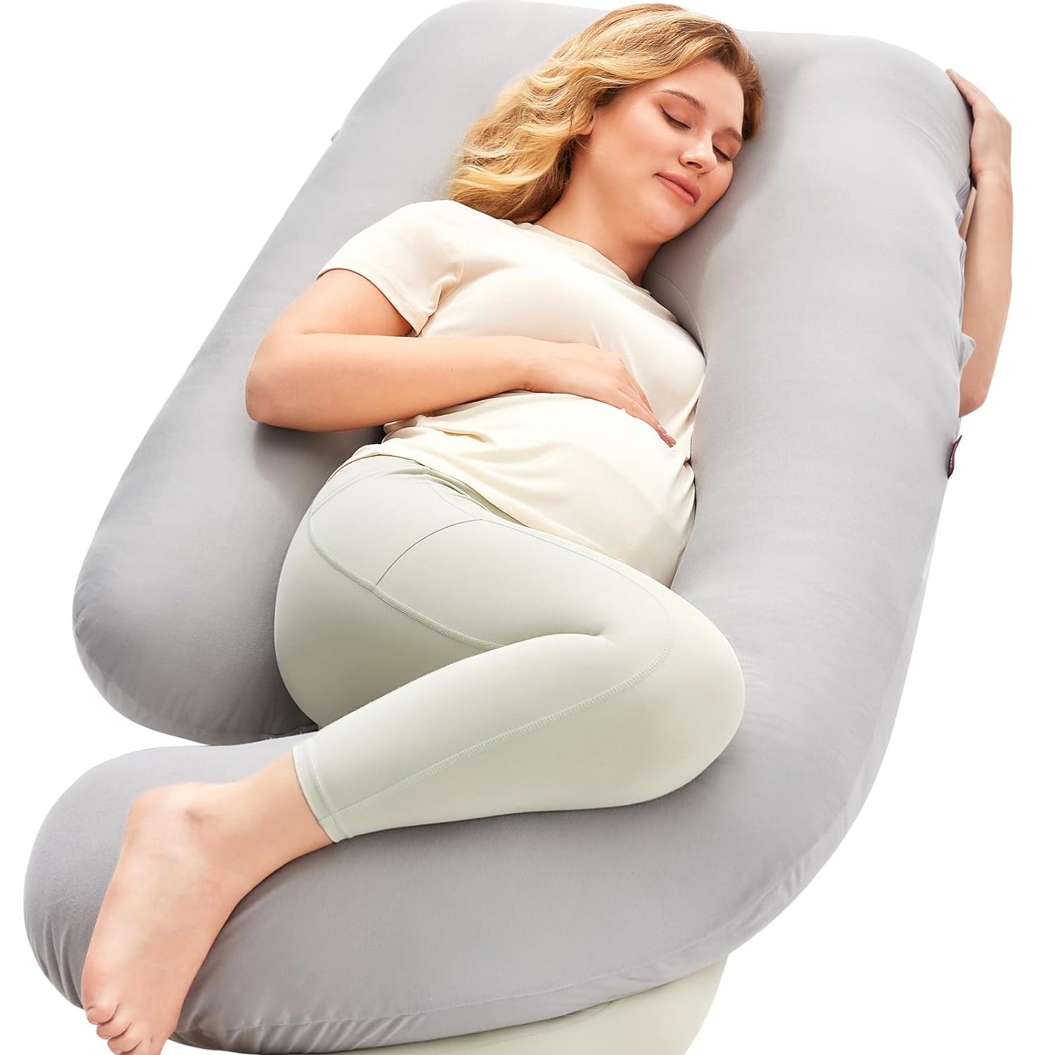 Momcozy Pregnancy Pillows for Sleeping - U Shaped Comfort