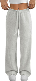 Womens Wide Leg Sweatpants Air Fabric Lowrise Drawstring